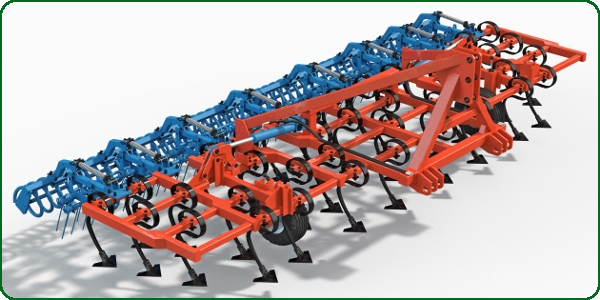 Складной предпосевной культиватор АгриЛайт  шириной 6,5м